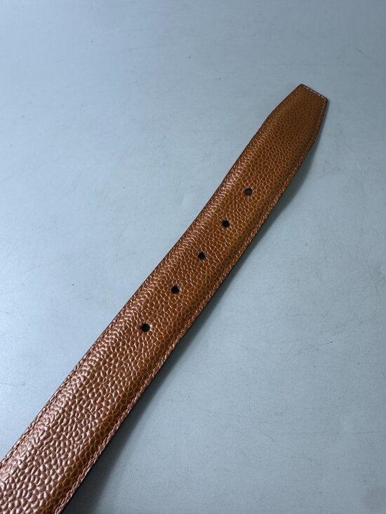 New Crockett & Jones Tan Scotch Grain Men\'s Belt, Size 36